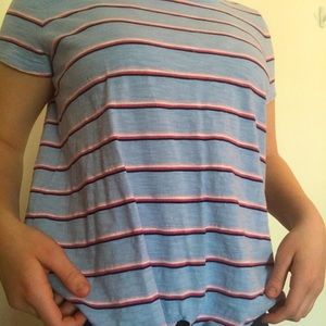 Blue striped shirt